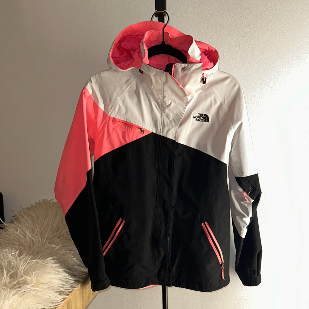 The North Face Pink and Black Hooded Jacket